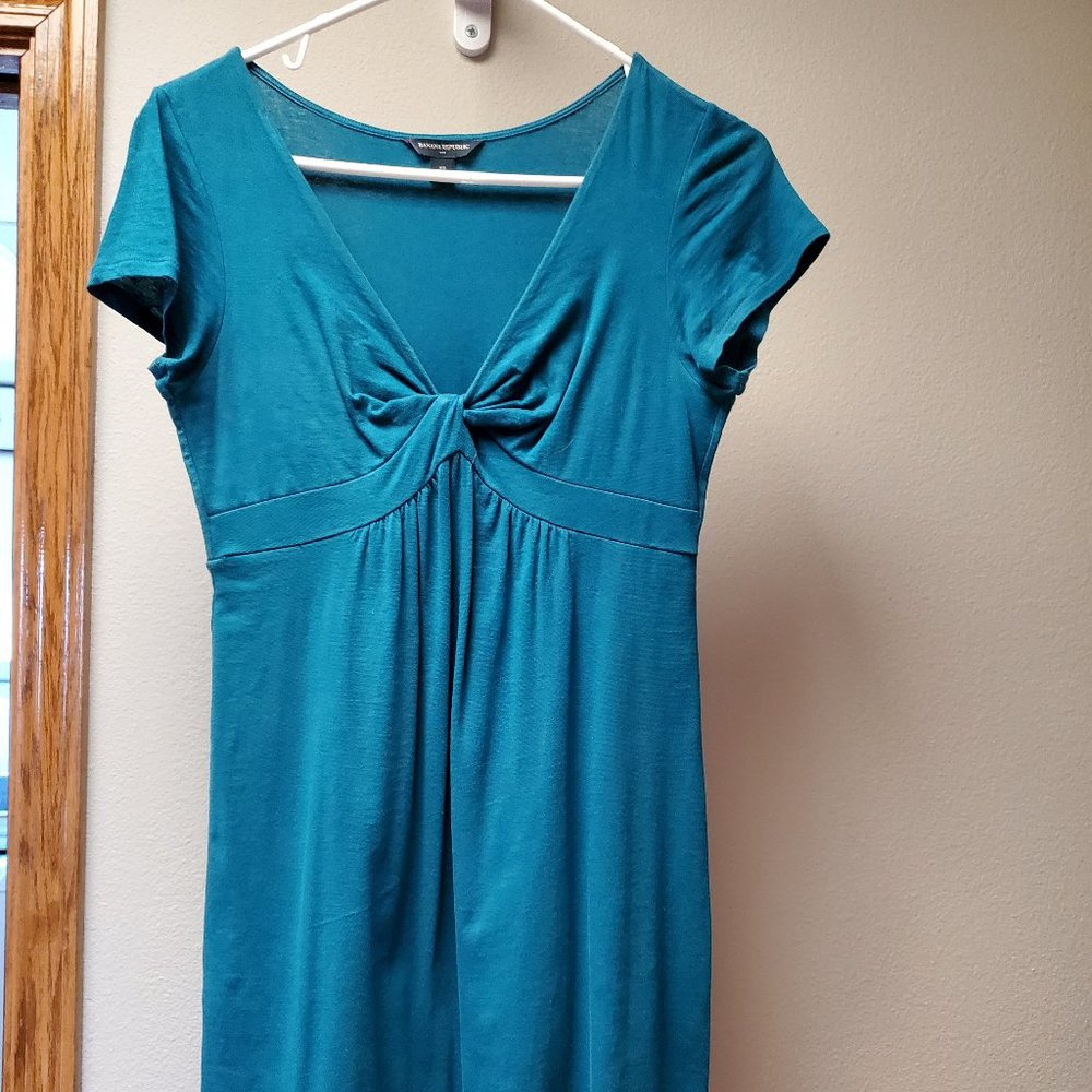 Banana Republic, cotton teal dress, size extra small